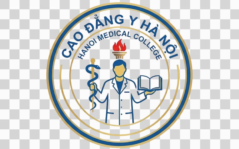Logo Cao đẳng Y Hà Nội kết hợp hình ảnh con người