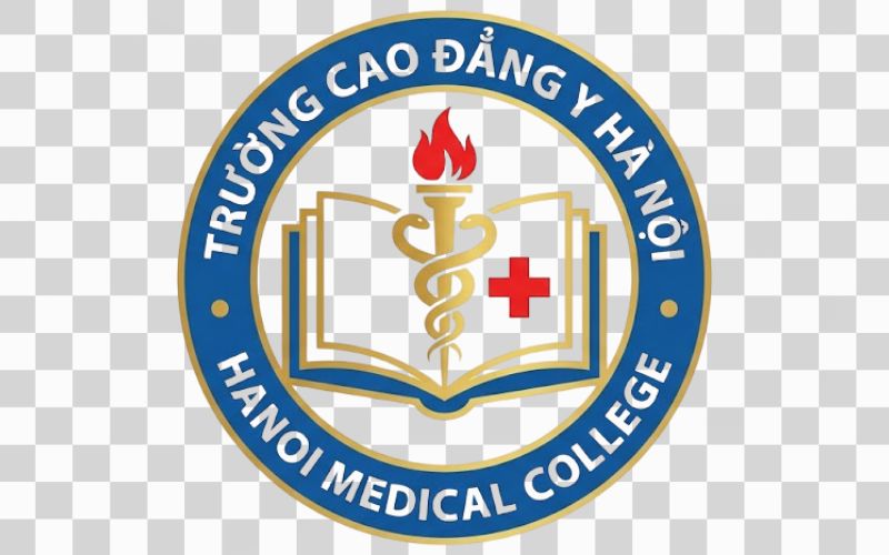 Logo Cao đẳng Y Hà Nội kết hợp hình ảnh quyển sách