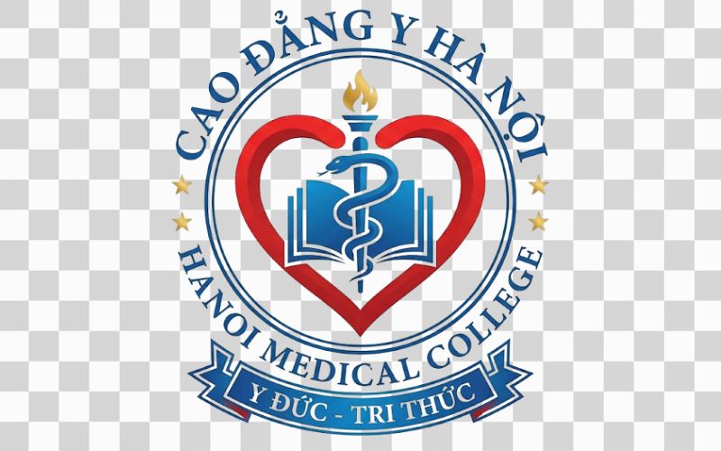 Logo Cao đẳng Y Hà Nội kết hợp hình ảnh trái tim