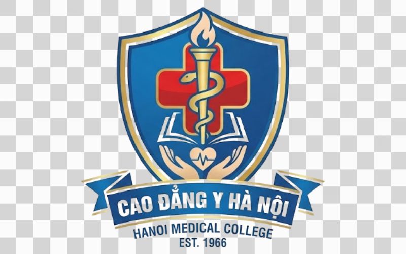 Logo Cao đẳng Y Hà Nội kết hợp hình ảnh y khoa
