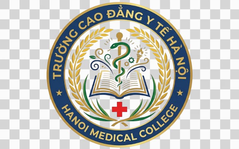 Logo Cao đẳng Y tế Hà Nội kết hợp bông lúa với tinh thần vun đắp tri thức