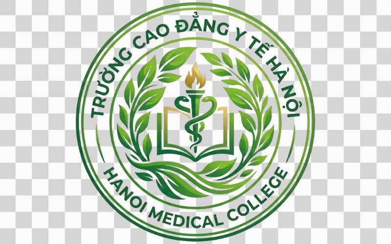 Logo Cao đẳng Y tế Hà Nội kết hợp lá cây tạo cảm giác xanh và thân thiện
