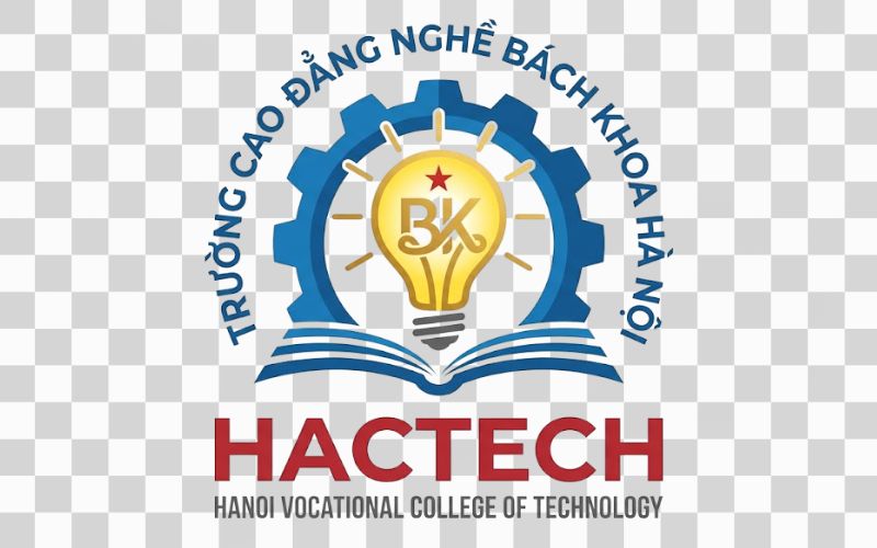 Logo Cao đẳng nghề Bách khoa Hà Nội kết hợp hình ảnh bóng đèn