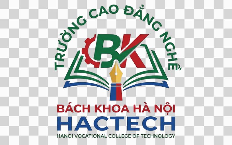 Logo Cao đẳng nghề Bách khoa Hà Nội kết hợp hình ảnh cây bút