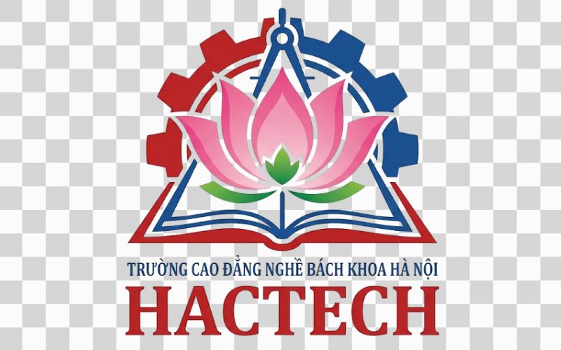 Logo Cao đẳng nghề Bách khoa Hà Nội kết hợp hình ảnh hoa sen