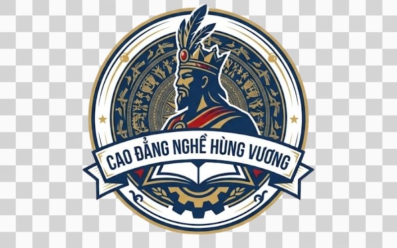 Logo Cao đẳng nghề Hùng Vương PNG tách nền trong suốt