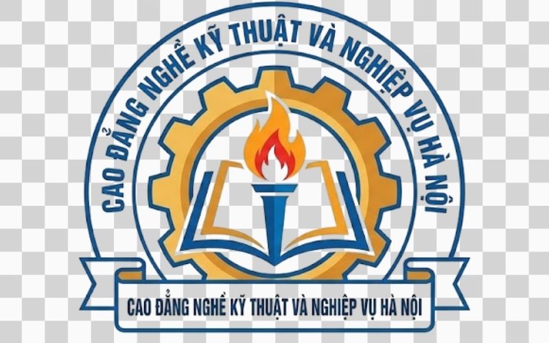 Logo Cao đẳng nghề Kỹ thuật và Nghiệp vụ Hà Nội PNG sắc nét