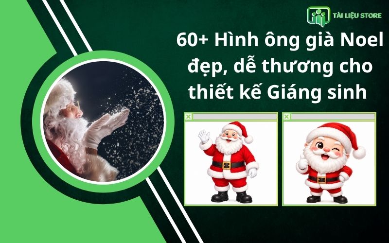 60+ Hình ông già Noel đẹp, dễ thương cho thiết kế Giáng sinh
