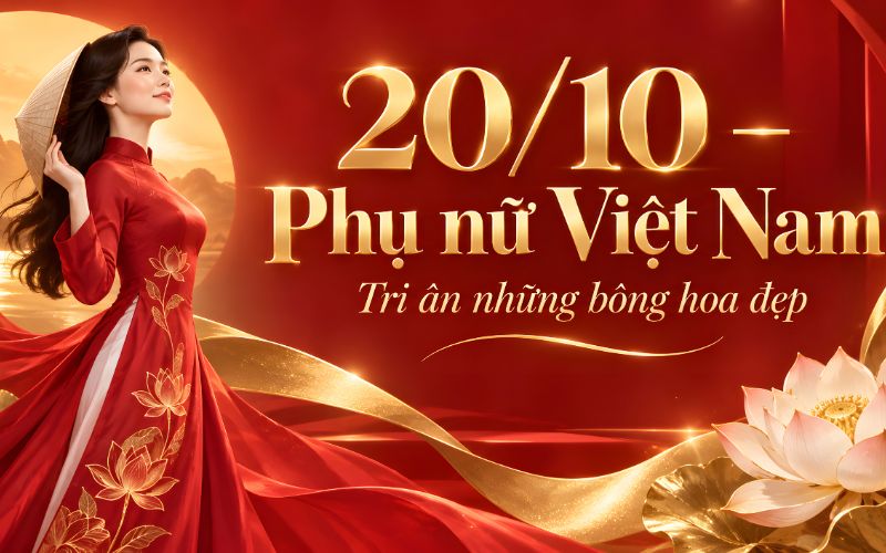 Ảnh chúc mừng 20/10 tôn vinh vẻ đẹp người phụ nữ Việt