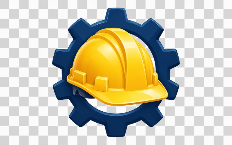 Bánh răng vector kết hợp mũ bảo hộ