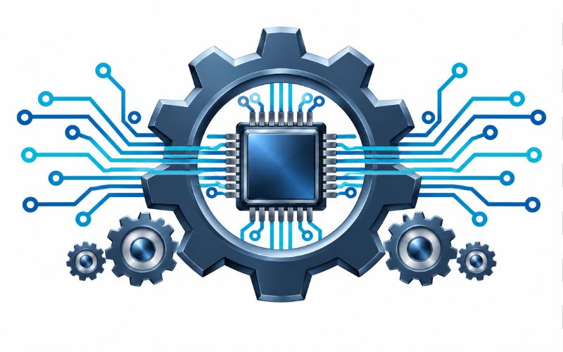 Bánh răng vector kết hợp vi mạch và đường mạch điện tử