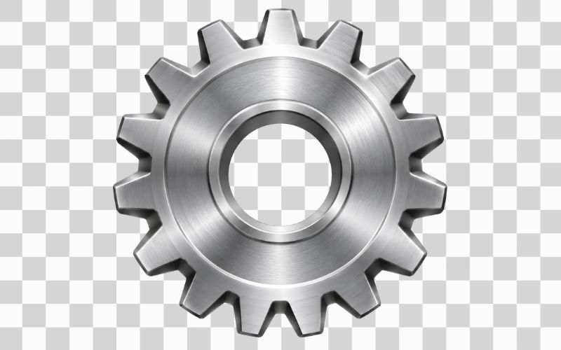 Bánh răng vector phong cách kim loại
