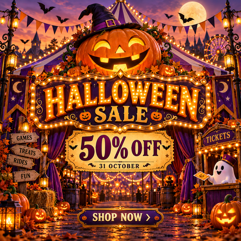 Banner Halloween vector lễ hội bí ngô rực rỡ