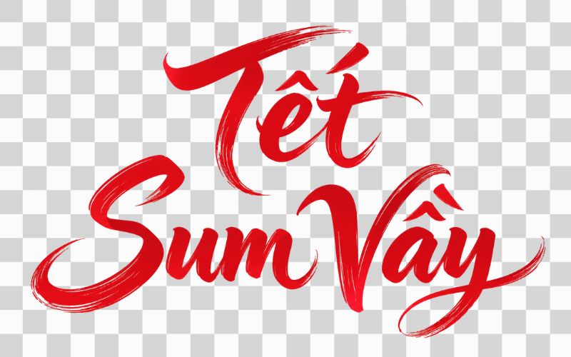Chữ thư pháp tết sum vầy