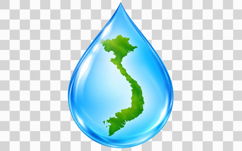 Giọt nước kết hợp bản đồ Việt Nam