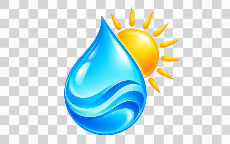 Giọt nước kết hợp mặt trời