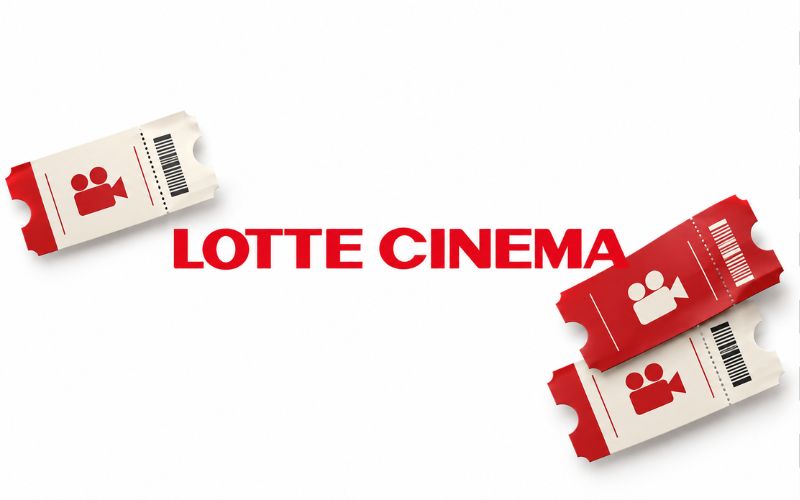Logo Lotte Cinema kết hợp vé xem phim