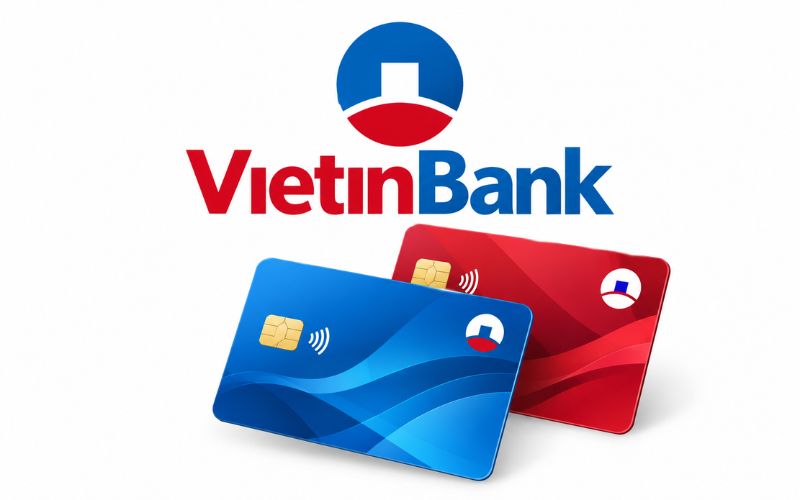 Logo VietinBank kết hợp thẻ ngân hàng
