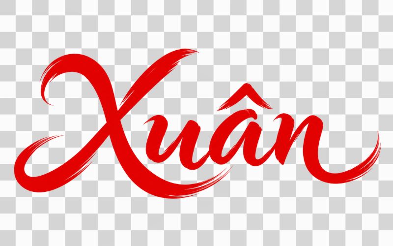 Mẫu chữ xuân thư pháp mềm mại