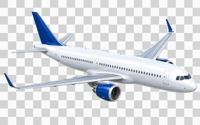 Máy bay vector chân thực với đường nét sắc sảo