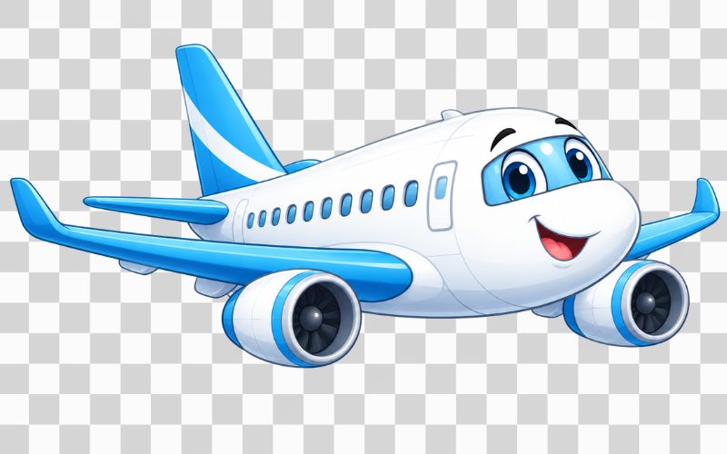 Máy bay vector hoạt hình dễ thương