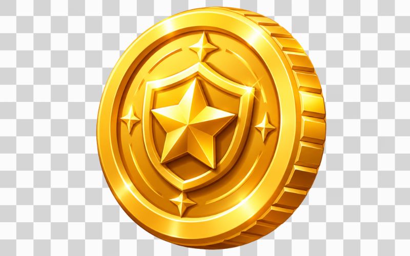 Vector đồng xu biểu tượng tiền thưởng trong game